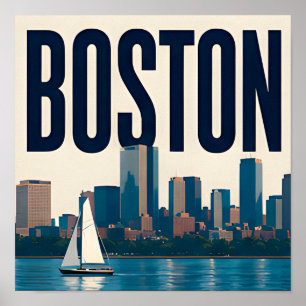 ⚓ Boston Massachusetts Historisch Poster
