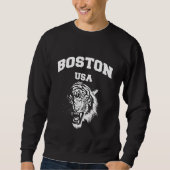 Boston Massachusetts Illustration mit Wild Graphi Sweatshirt (Vorderseite)