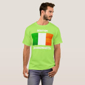 Boston Massachusetts Irish Flag – Irish Pride USA T-Shirt (Vorne ganz)