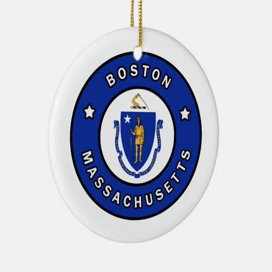 Boston Massachusetts Keramik Ornament (Rechts)