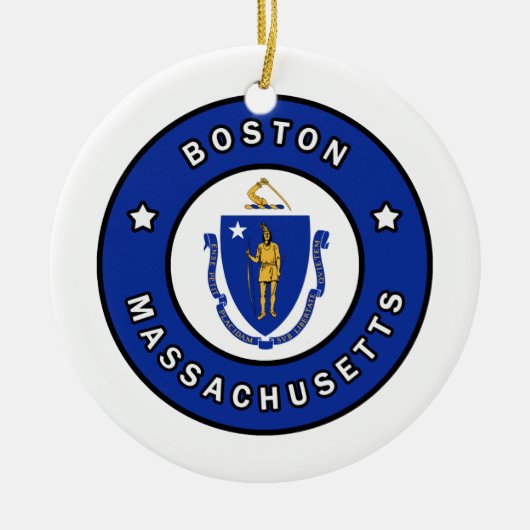 Boston Massachusetts Keramik Ornament (Vorne)