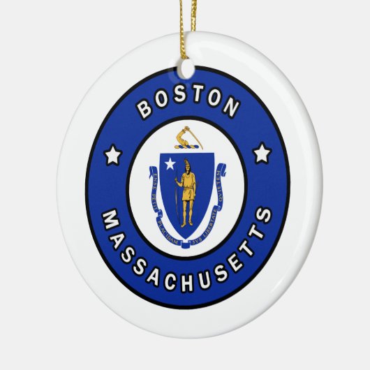 Boston Massachusetts Keramik Ornament (Links)