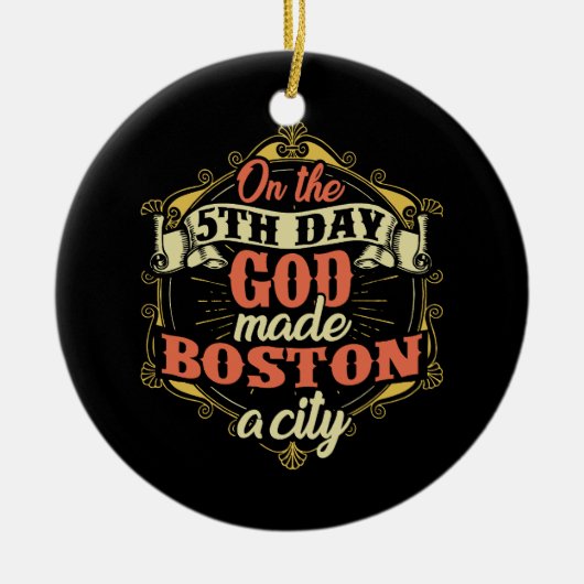 Boston Massachusetts Keramik Ornament (Vorne)