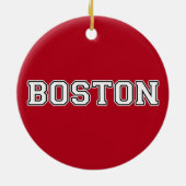 Boston Massachusetts Keramik Ornament (Hinten)