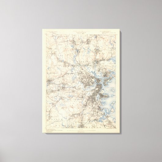 Boston, Massachusetts Leinwanddruck (Vorderseite)