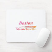 Boston Massachusetts Low Poly Mousepad (Mit Mouse)