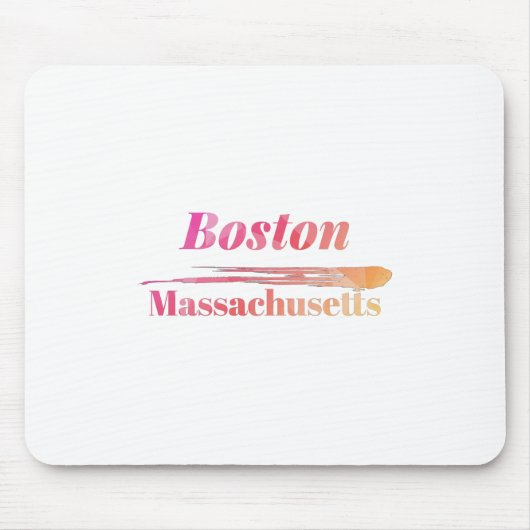 Boston Massachusetts Low Poly Mousepad (Vorne)