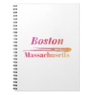 Boston Massachusetts Low Poly Notizblock