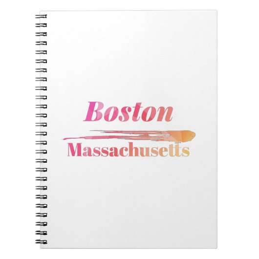 Boston Massachusetts Low Poly Notizblock (Vorderseite)