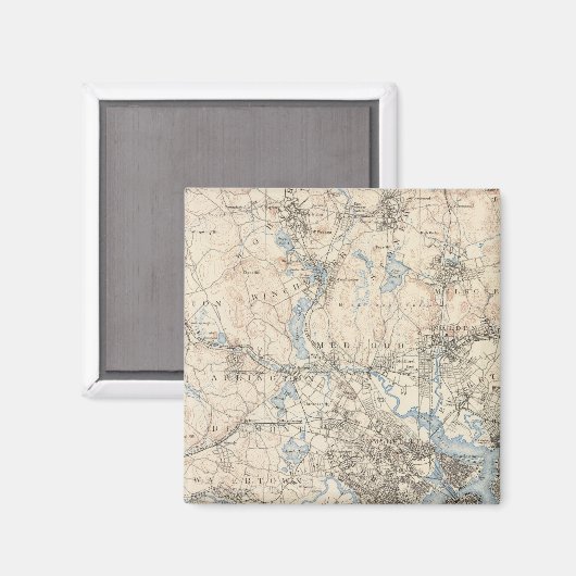 Boston, Massachusetts Magnet (Vorderseite/Rückseite)