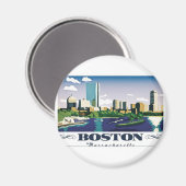 Boston, Massachusetts Magnet (Vorderseite/Rückseite)