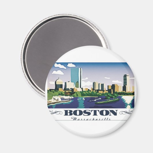 Boston, Massachusetts Magnet (Vorderseite/Rückseite)