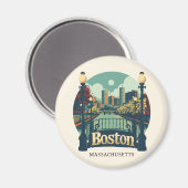 Boston Massachusetts Magnet (Vorderseite/Rückseite)