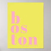 Boston Massachusetts moderne Stadt Poster (Vorne)
