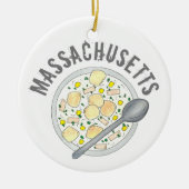 Boston Massachusetts New England Clam Chowder Keramik Ornament (Vorne)