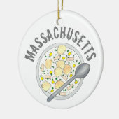 Boston Massachusetts New England Clam Chowder Keramik Ornament (Links)