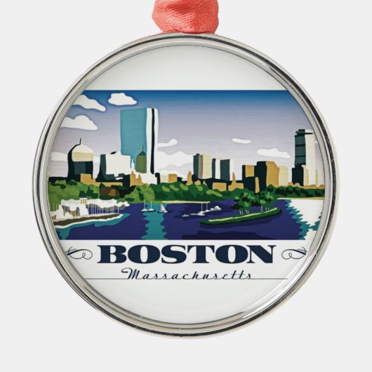Boston, Massachusetts Ornament Aus Metall (Vorne)