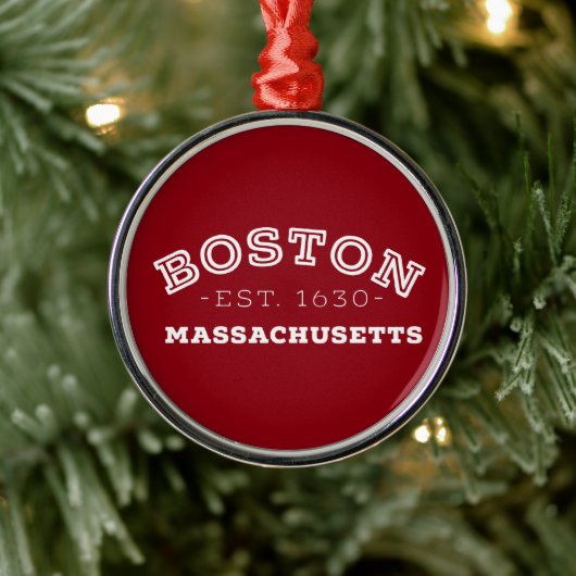 Boston Massachusetts Ornament Aus Metall (Baum)