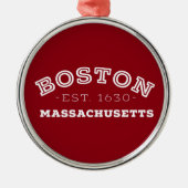 Boston Massachusetts Ornament Aus Metall (Vorne)