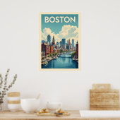 Boston Massachusetts Poster (Küche)