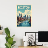 Boston Massachusetts Poster (Heimbüro)