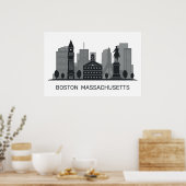 Boston Massachusetts Poster (Küche)
