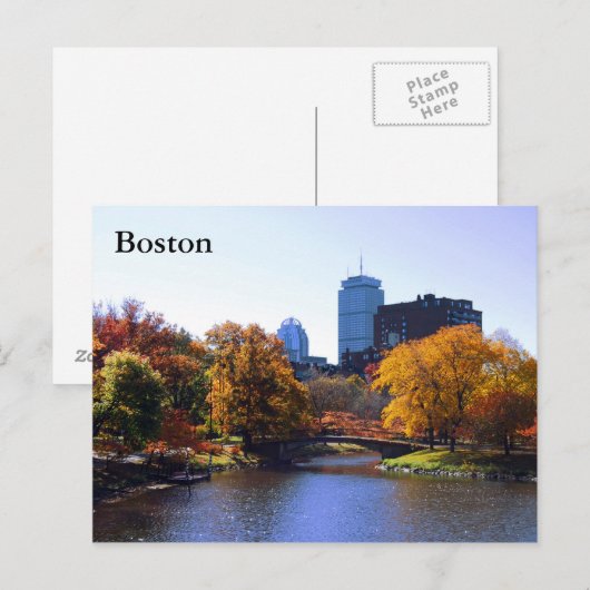 Boston, Massachusetts Postkarte (Vorne/Hinten)