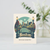 Boston Massachusetts Postkarte (Stehend Vorderseite)