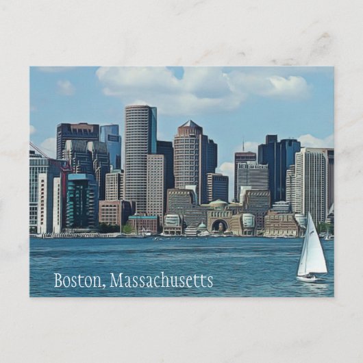 Boston, Massachusetts Postkarte (Vorderseite)