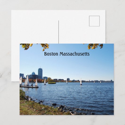 Boston Massachusetts Postkarte (Vorne/Hinten)