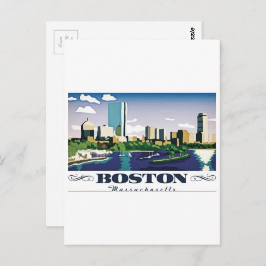 Boston, Massachusetts Postkarte (Vorne/Hinten)
