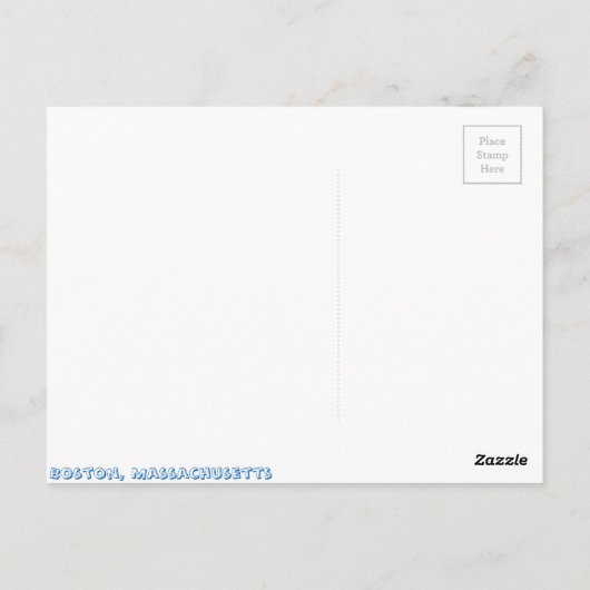 Boston, Massachusetts Postkarte (Rückseite)
