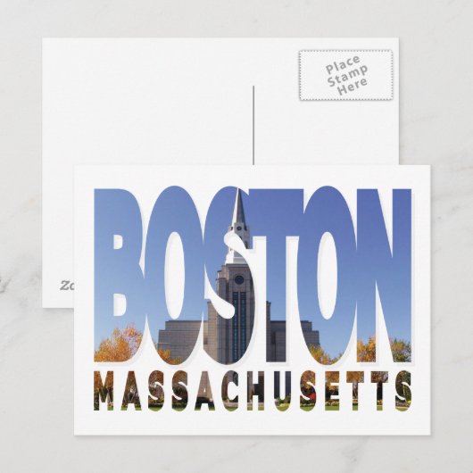 Boston, Massachusetts Postkarte (Vorne/Hinten)
