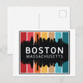 Boston Massachusetts Postkarte (Vorne/Hinten)