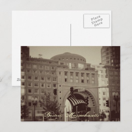 Boston, Massachusetts Postkarte (Vorne/Hinten)