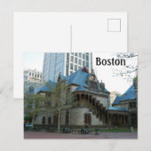 Boston Massachusetts Postkarte (Vorne/Hinten)