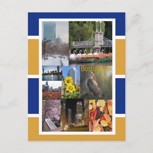 Boston, Massachusetts Postkarte (Vorderseite)