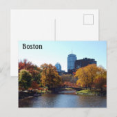 Boston Massachusetts Postkarte (Vorne/Hinten)