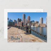 Boston Massachusetts Postkarte (Vorne/Hinten)
