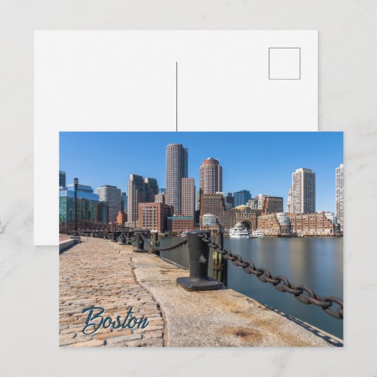 Boston Massachusetts Postkarte (Vorne/Hinten)