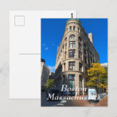 Boston Massachusetts Postkarte (Vorne/Hinten)