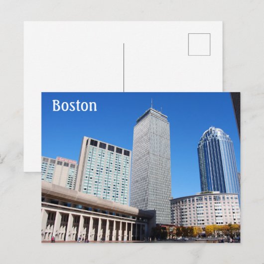 Boston Massachusetts Postkarte (Vorne/Hinten)