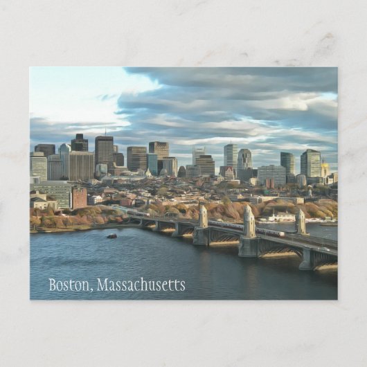 Boston, Massachusetts Postkarte (Vorderseite)