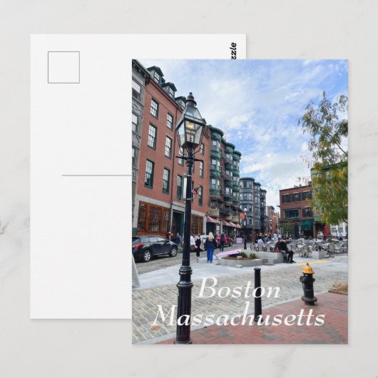 Boston Massachusetts Postkarte (Vorne/Hinten)