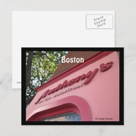 Boston, Massachusetts Postkarte (Vorne/Hinten)