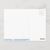 Boston, Massachusetts Postkarte (Rückseite)