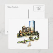 Boston, Massachusetts Postkarte (Vorne/Hinten)