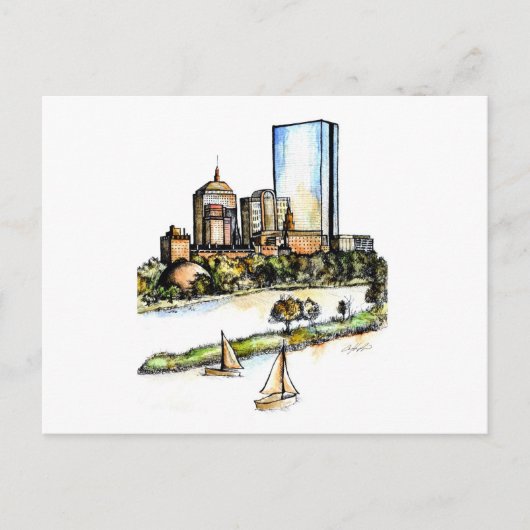 Boston, Massachusetts Postkarte (Vorderseite)