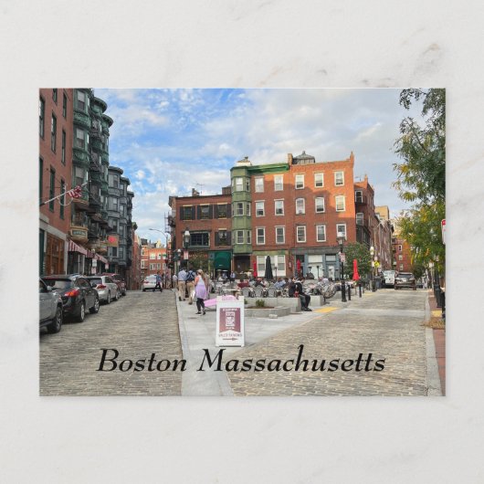 Boston Massachusetts Postkarte (Vorderseite)