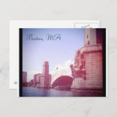 Boston Massachusetts Postkarte (Vorne/Hinten)